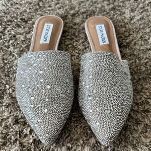 Steve Madden rhinestone mules - 8
